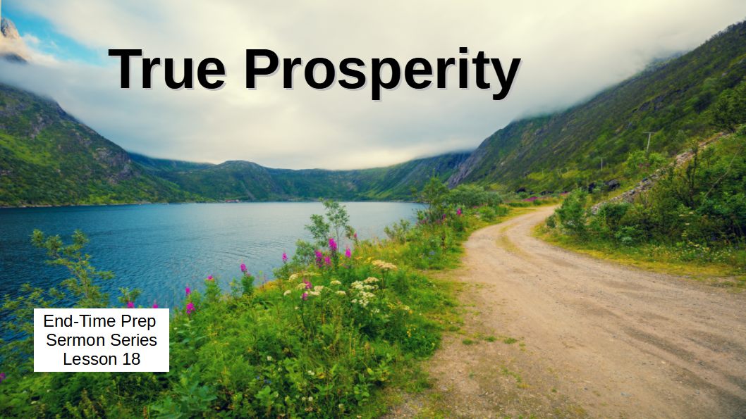 Lesson 18 True Prosperity